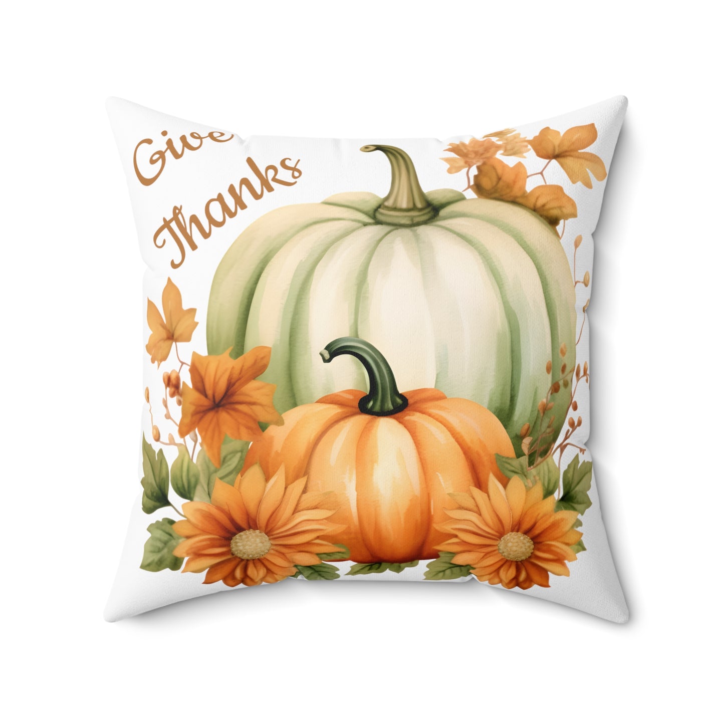 Fall Pumpkin Pillow Spun Polyester Square Pillow