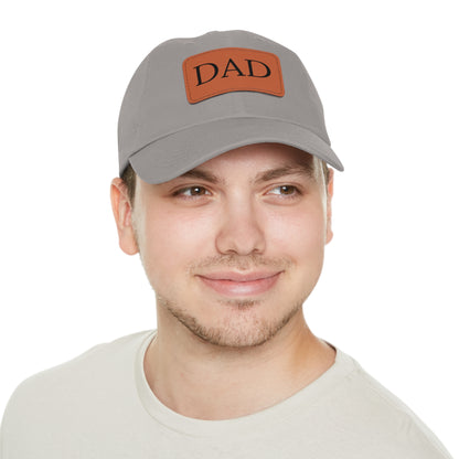 Dad Hat with Leather Patch (Rectangle)