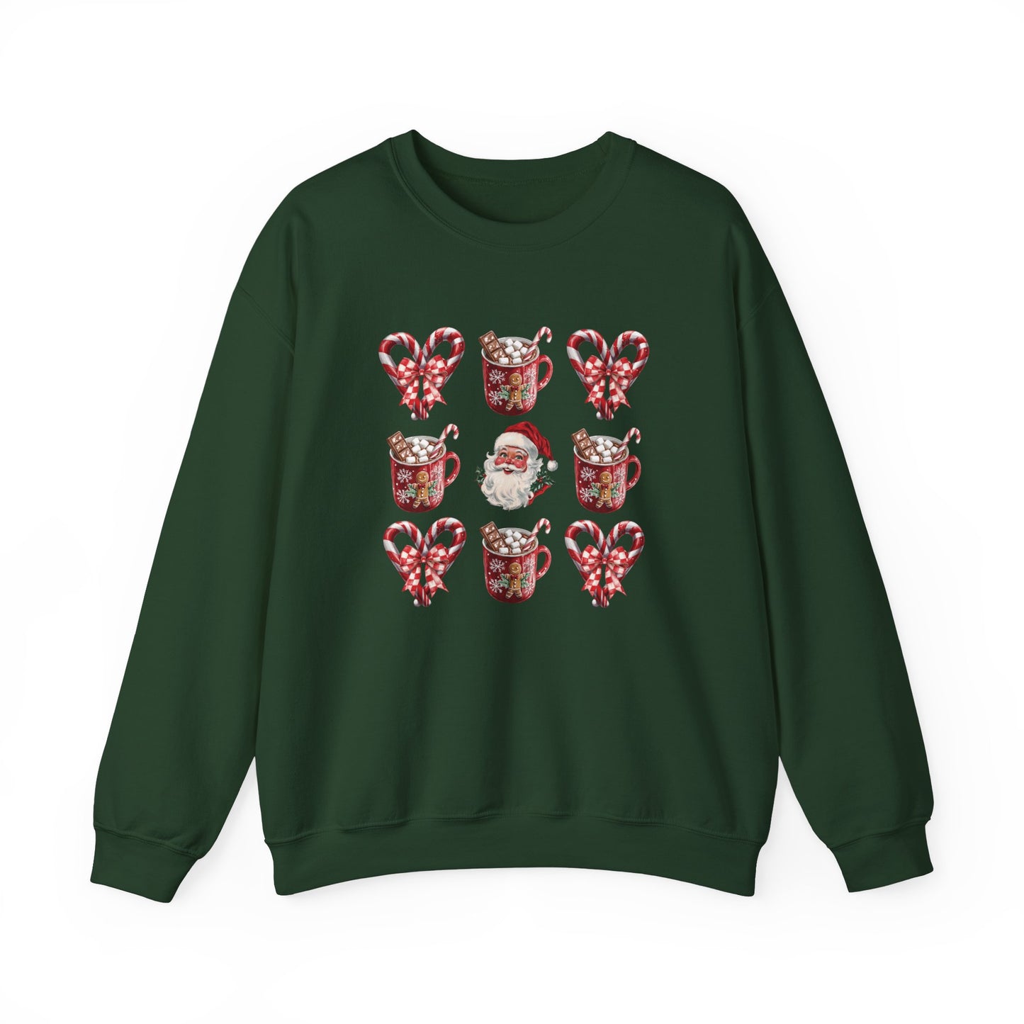 Festive Comfort Santa & Cocoa Holiday Sweatshirt Unisex Heavy Blend™ Crewneck Sweatshirt