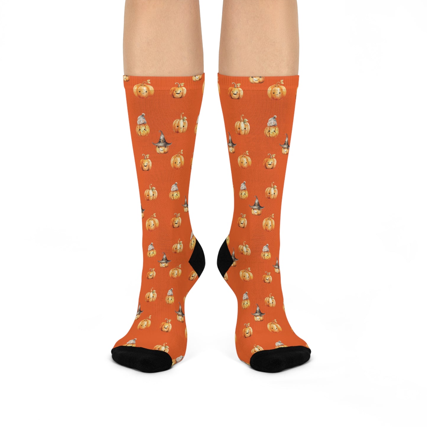 Happy Pumpkin Cushioned Crew Socks