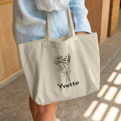 Personalized Birth Flower Tote Bag – Durable & Stylish for Everyday Adventures
