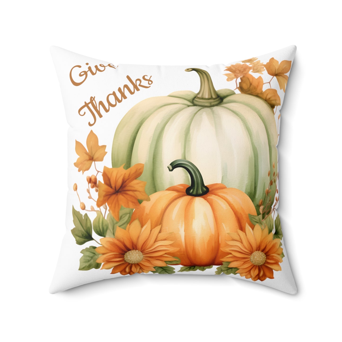 Fall Pumpkin Pillow Spun Polyester Square Pillow