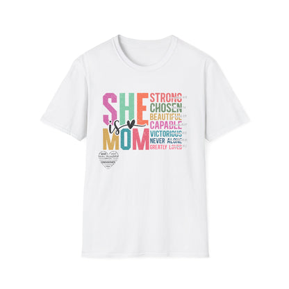 She is Mom Unisex Softstyle T-Shirt