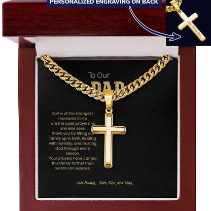 Personalized Cross Necklace for Dad – A Meaningful Christian Gift of Faith