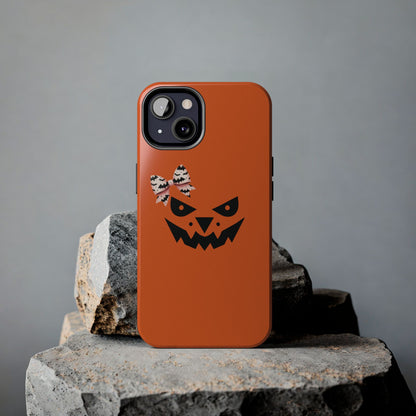 Pumpkin with Bat Bow Tough Phone Cases