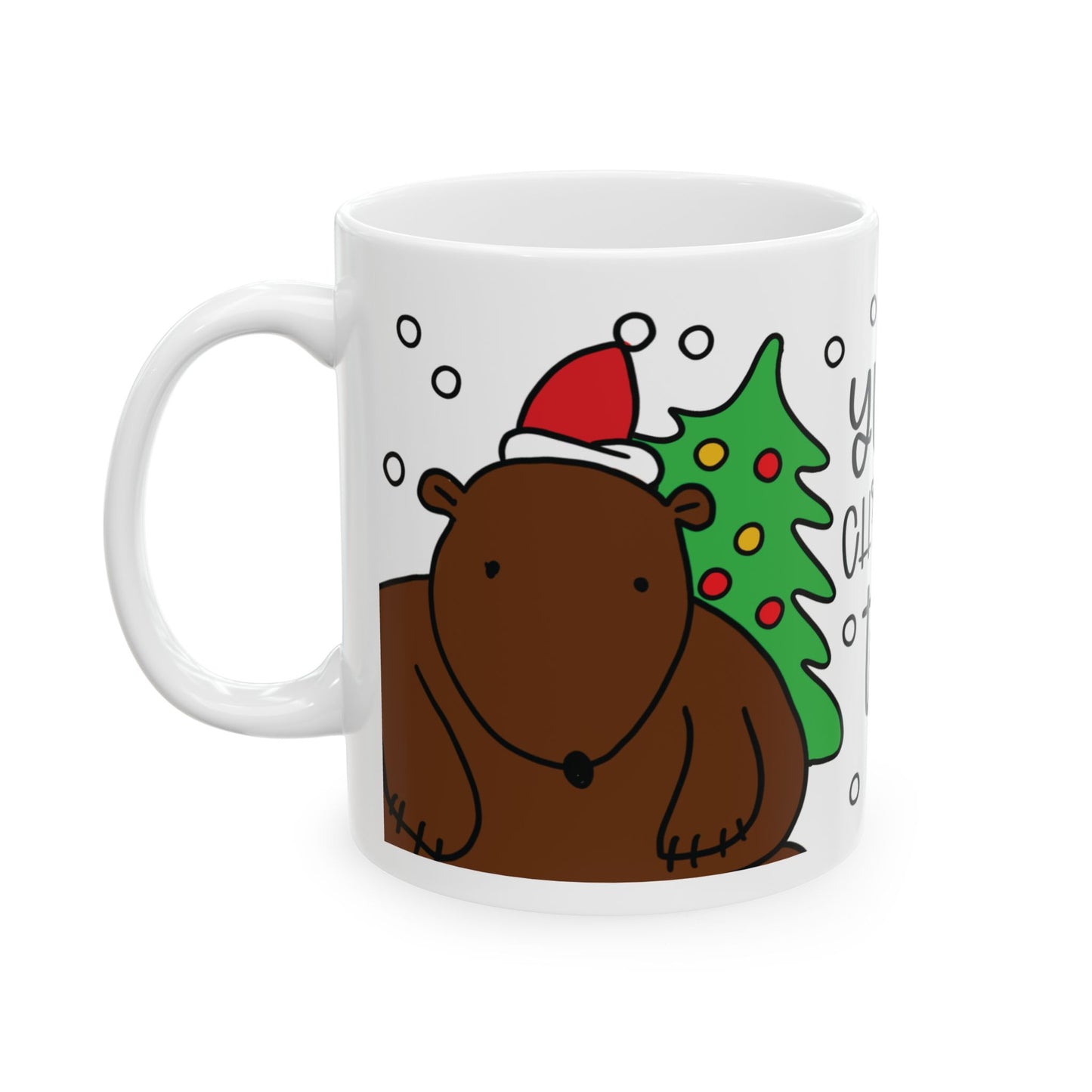 Christmas Bear Mug – "Yummy Christmas Tea" – Perfect Gift for Tea Lovers! Microwave & Dishwasher Safe Ceramic Mug, 11oz