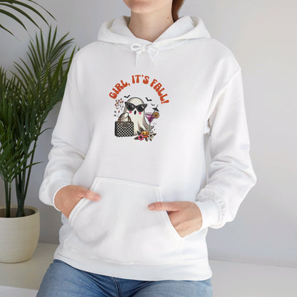 Girl, It's Fall with Purse Heavy Blend™ Hooded Sweatshirt