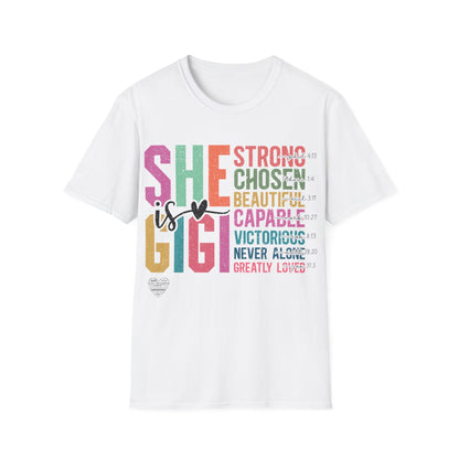 She is GiGi Unisex Softstyle T-Shirt