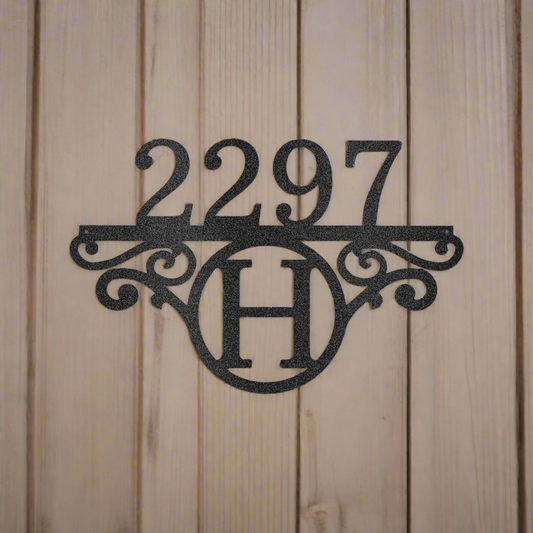 Initial Address Monogram - Steel Sign