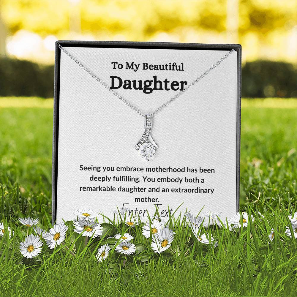 To My Beautiful Daughter Alluring Beauty Necklace (Yellow & White Gold Variants)