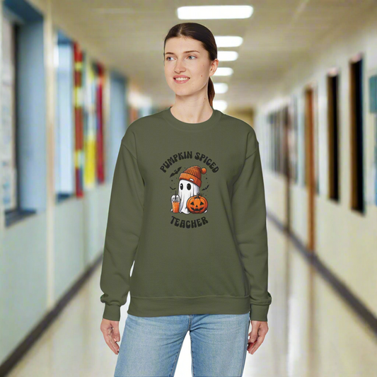 Pumpkin Spice Teacher Unisex Heavy Blend™ Crewneck Sweatshirt