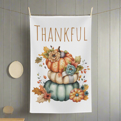 Tea Towel - Thankful Pumpkins Fall Decor