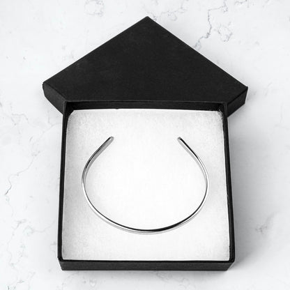 Inspirational Cuff Bracelet - "Braver, Stronger, Smarter" Engraved Stainless Steel in Gold, Rose Gold, Silver