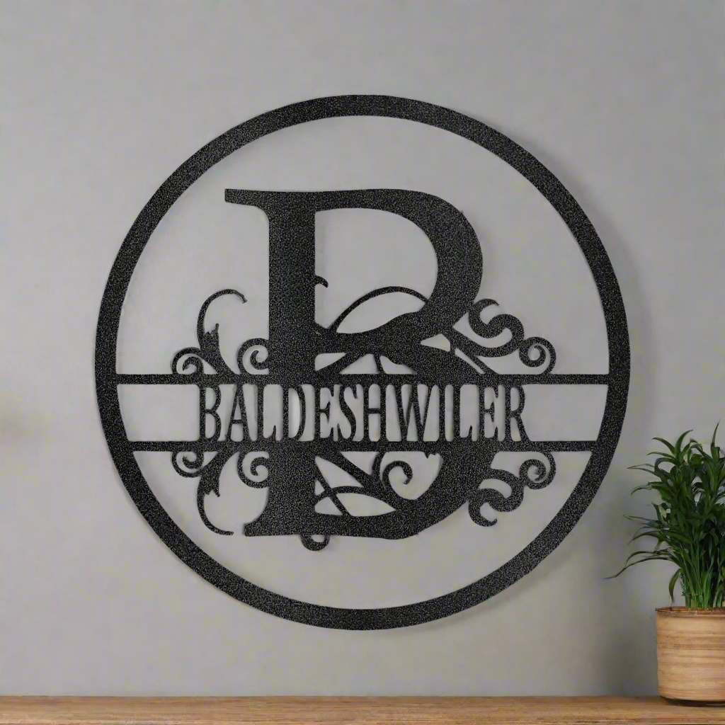 Modern metal wall art for living rooms Family Name