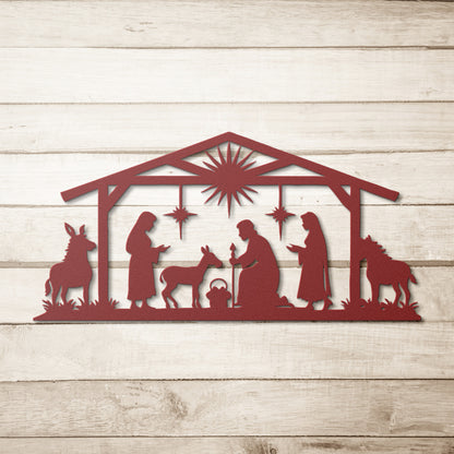 Nativity Metal Wall Art