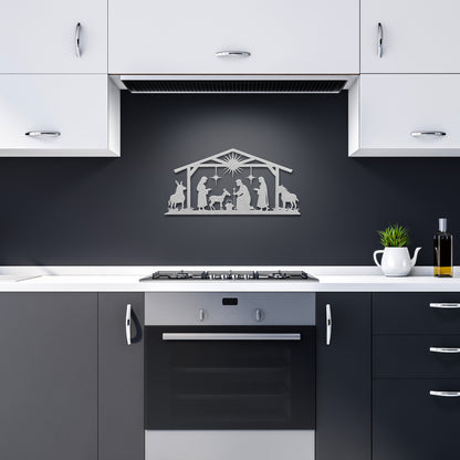 Nativity Metal Wall Art