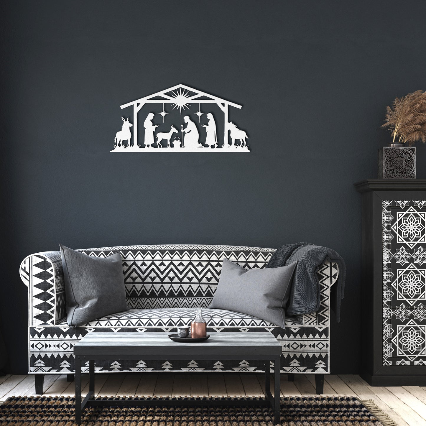 Nativity Metal Wall Art