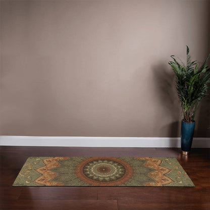 Mandala Rubber Yoga Mat | Non-Slip Suede Yoga Mat for Balance, Comfort; Home Practice