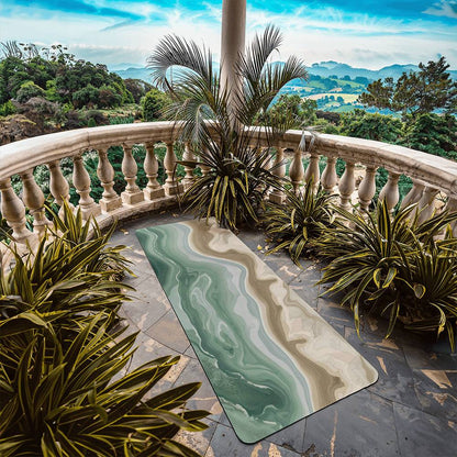 Stylish Marble Design Exercise Mat for Home &amp; Studio Practice| Non-Slip Microfiber Suede Surface