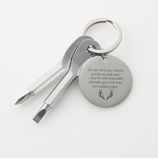 Personalized Screwdriver Keychain Set - Functional Flathead Phillips Tools