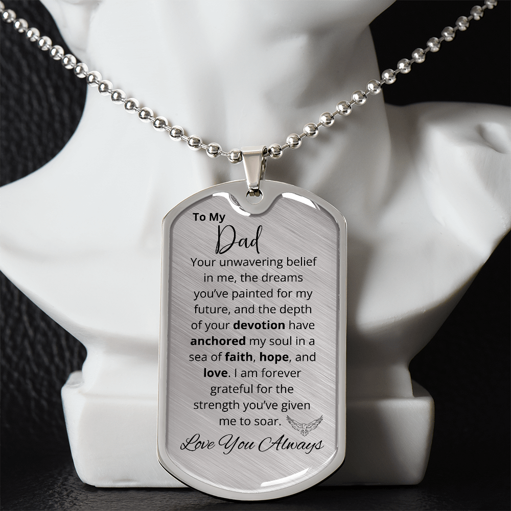 To My Dad Dog Tag