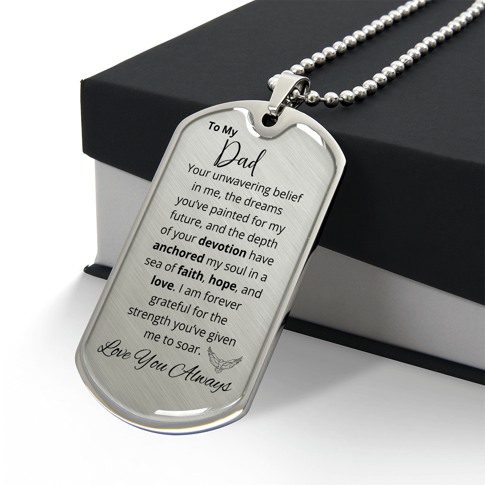 To My Dad Dog Tag