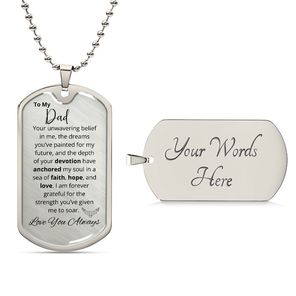 To My Dad Dog Tag