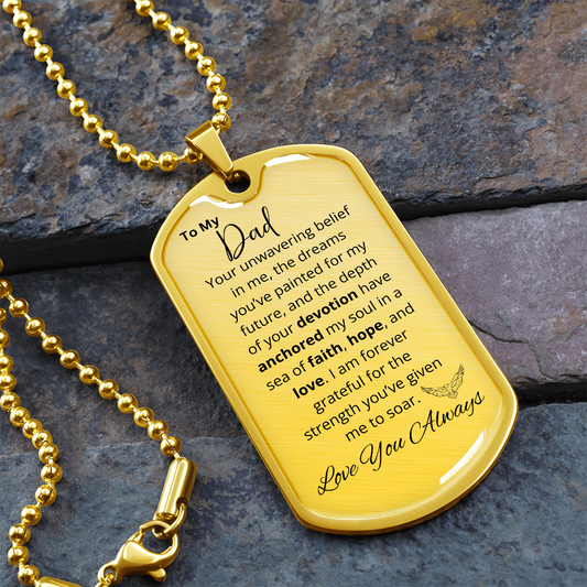 To My Dad Dog Tag