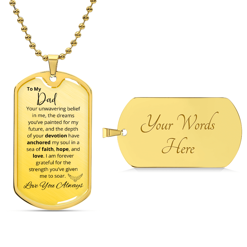 To My Dad Dog Tag