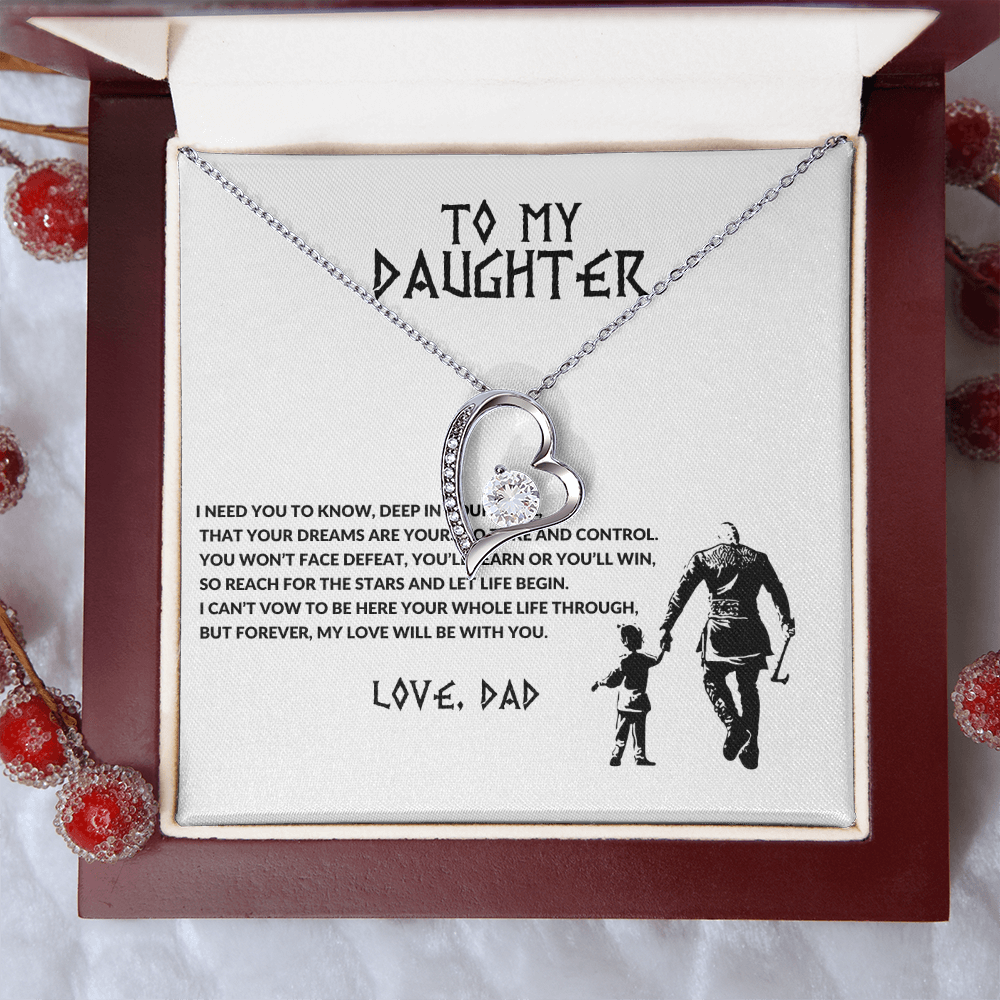 To My Daughter Forever Love Necklace