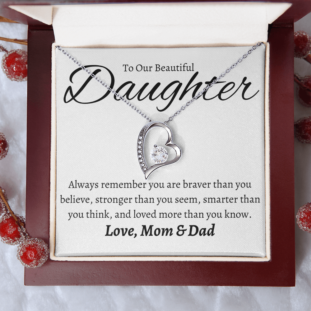 To Our Beautiful Daughter Forever Love Necklace