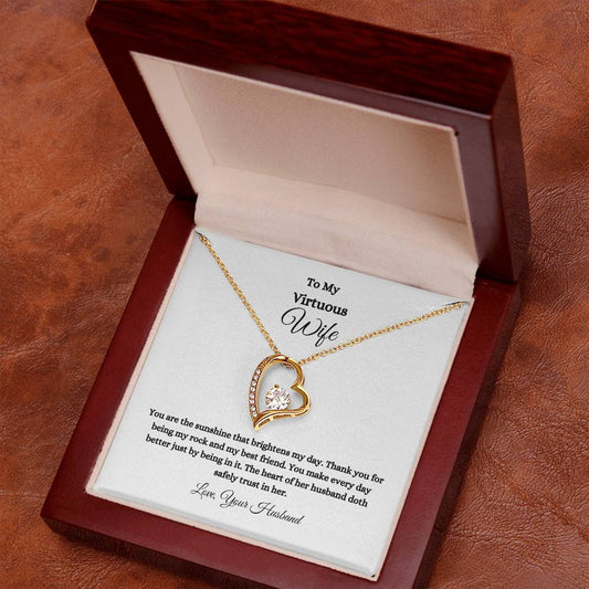 To My Virtuous Wife Forever Love Necklace