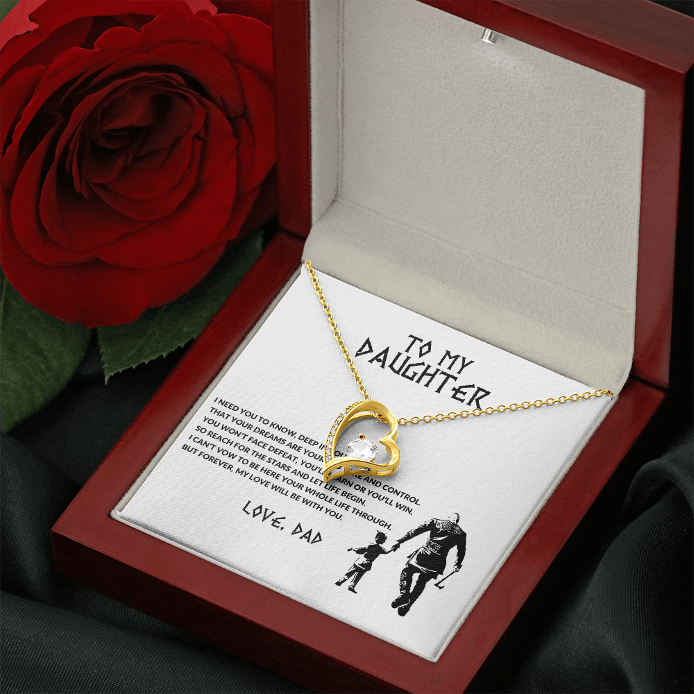 To My Daughter Forever Love Necklace