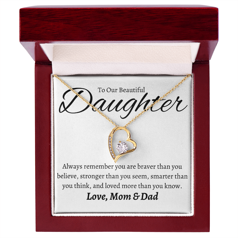 To Our Beautiful Daughter Forever Love Necklace