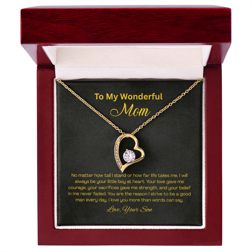 Forever Love Heart Necklace for Mom – Son to Mom Gift