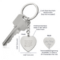 To My Best Friend | Engraved Heart Keychain Gift – Personalized Stainless Steel or 18K Gold Keepsake