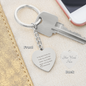 To My Best Friend | Engraved Heart Keychain Gift – Personalized Stainless Steel or 18K Gold Keepsake