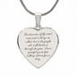 Walking With Me | Engraved Heart Necklace – Personalized Stainless Steel or 18K Gold Pendant Gift