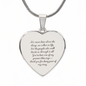 Thanks for Sharing My Story| Engraved Heart Necklace – Personalized Stainless Steel or 18K Gold Heart Pendant for Loved Ones