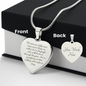 Walking With Me | Engraved Heart Necklace – Personalized Stainless Steel or 18K Gold Pendant Gift