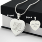 Thanks for Sharing My Story| Engraved Heart Necklace – Personalized Stainless Steel or 18K Gold Heart Pendant for Loved Ones