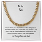 Faith-Filled Cuban Link Chain for Son – Christian Gift from Mom and Dad | Inspirational Necklace for Men