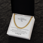 To My Son Cuban Link Chain – Meaningful Gift from Mom | Strength, Faith &amp; Confidence Necklace