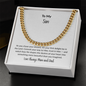 Faith-Filled Cuban Link Chain for Son – Christian Gift from Mom and Dad | Inspirational Necklace for Men