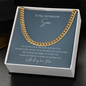 To My Son Cuban Link Chain Necklace – Gift from Mom |