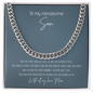To My Son Cuban Link Chain Necklace – Gift from Mom |