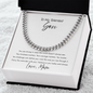 Cuban Link Chain Necklace for Son - Inspirational Gift from Mom