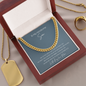 To My Son Cuban Link Chain Necklace – Gift from Mom |