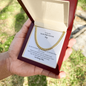 To My Son Cuban Link Chain – Meaningful Gift from Mom | Strength, Faith &amp; Confidence Necklace