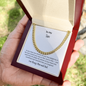 Faith-Filled Cuban Link Chain for Son – Christian Gift from Mom and Dad | Inspirational Necklace for Men